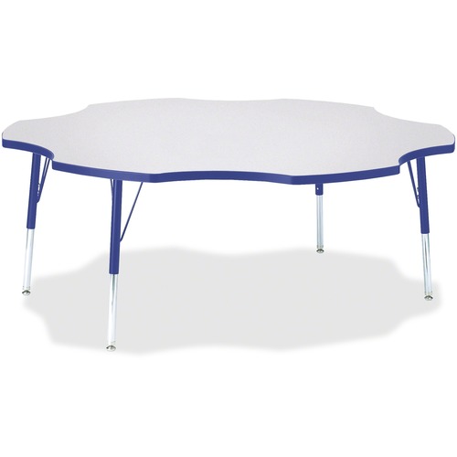 Activity Table, Six-Leaf, 15"-24"x60", Blue