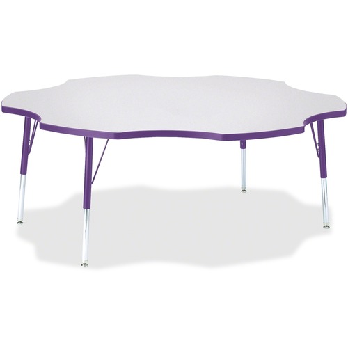 Activity Table, Six-Leaf, 15"-24"x60", Purple
