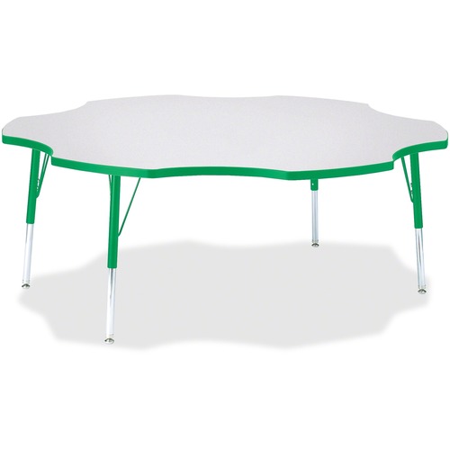 Activity Table, Six-Leaf, 15"-24"x60", Green