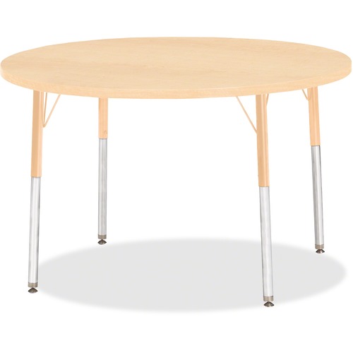 Activity Table, Round, 24"-31" x 42", Maple