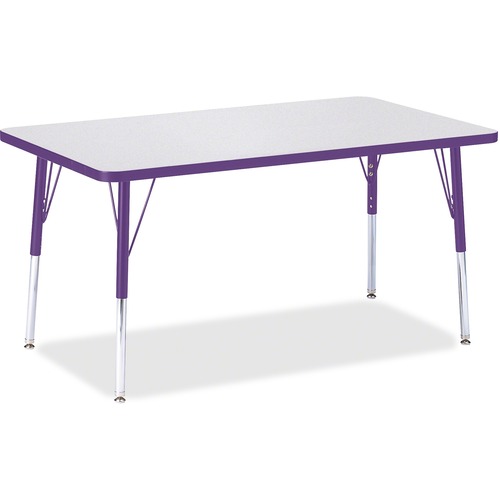 Activity Table, Rectangular, Adjustable Height 24"-31", 30"x48", Gray/Polyethylene Edge