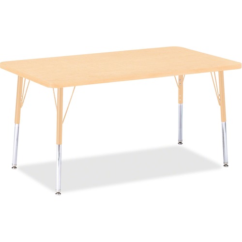 Activity Table, Rectangle, 24"-31" x 30" x 48", Maple
