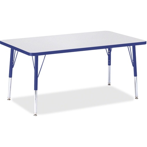 Rectangle Activity Table, 30" x 48" x 15"-24" H, Blue