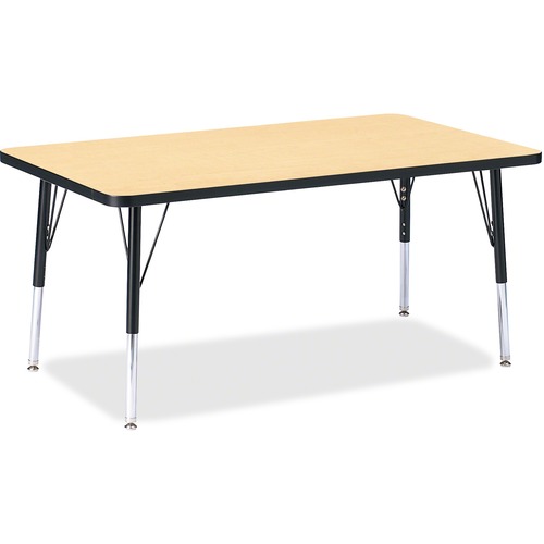 Rectangle Activity Table, 30" x 48", 15" - 24", Maple