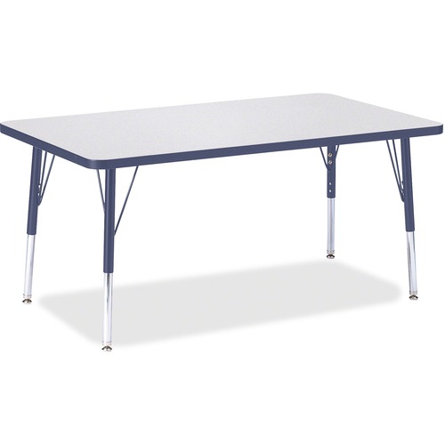 Activity Table, E-Height 15"-24", 30" x 48", Gray/Navy Edge
