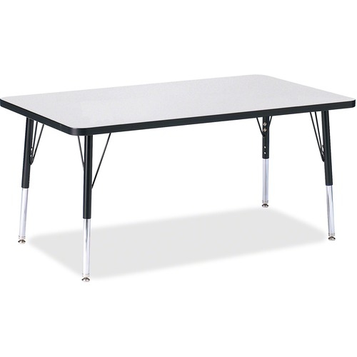 Activity Table, E-Height 15"-24", 30"x48", Gray/Black Edge