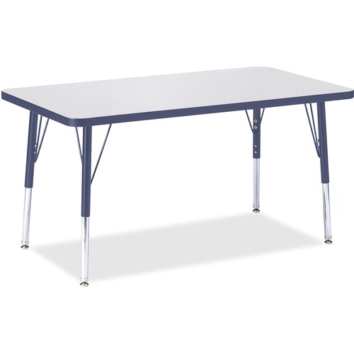 Activity Table, E-Height 15"-24", 24"x36", Gray/Navy Edge