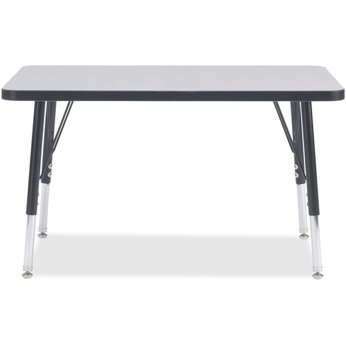 Activity Table, E-Height 15"-24", 24"x36", Gray/Black Edge