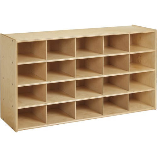 Storage Unit, 20 Cubbies, No Bins, 48" x 15" x 26-1/2", Baltic