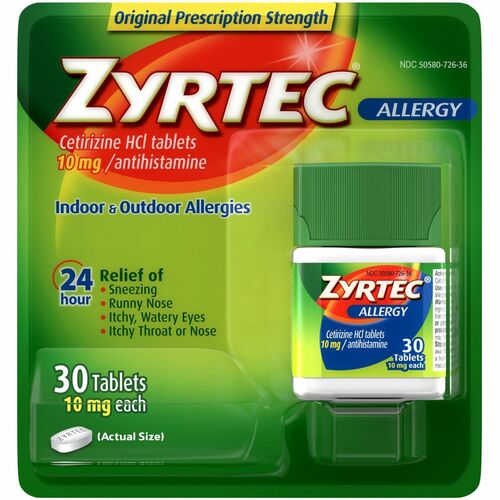 Medication, Zyrtec, 30 Tabs