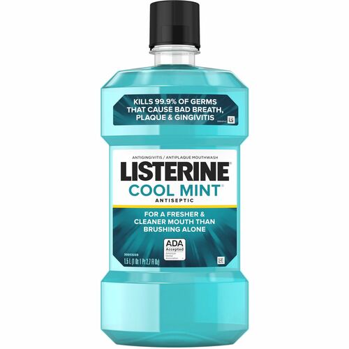 Mouthwash, Cool Mint, Antiseptic, Listerine, 1.5 L, Blue
