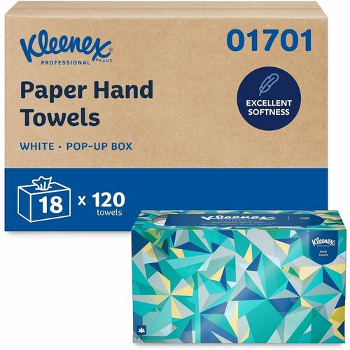 Towel, Hand, Boxed, Kleenex, 120/BX 18/CT