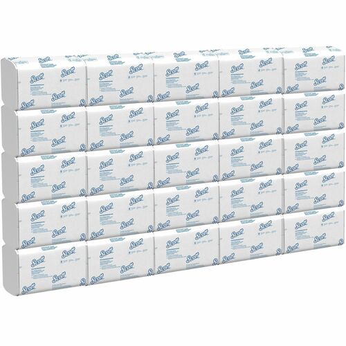 Towel, Scottfold, Multi, White 25/CT
