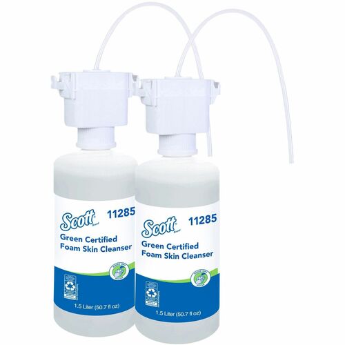 Cleanser, Skin, Foam, Green, 1.5L 2/CT