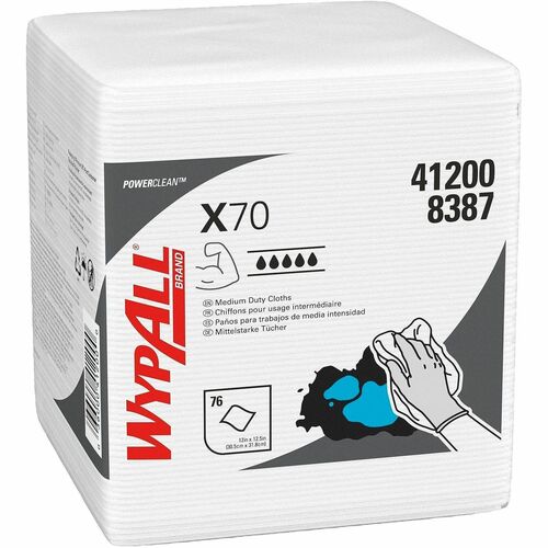 Wipes, X70, WKHS, White, 76/PK 12/CT