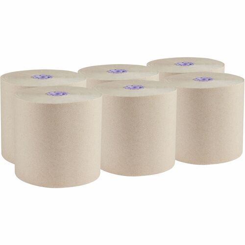 Towel, Hardroll, Brown, 100% 6/CT