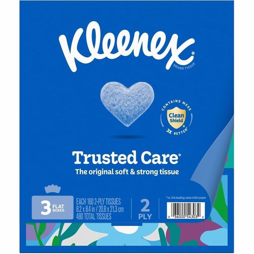 Facial Tissue, Trustdcare, 160 Sheets, 3/PK 12/CT