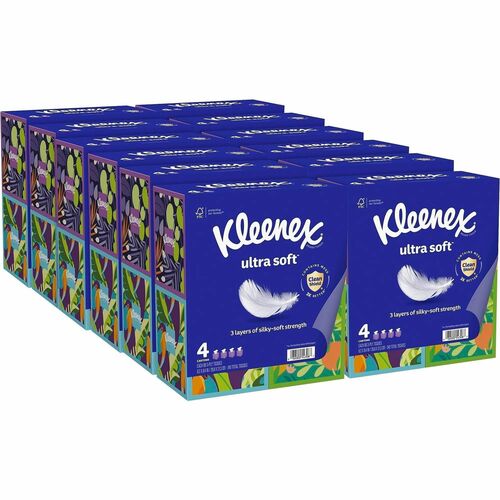 Facial Tissue, Ultrasoft, Upright, 4/PK 12/CT