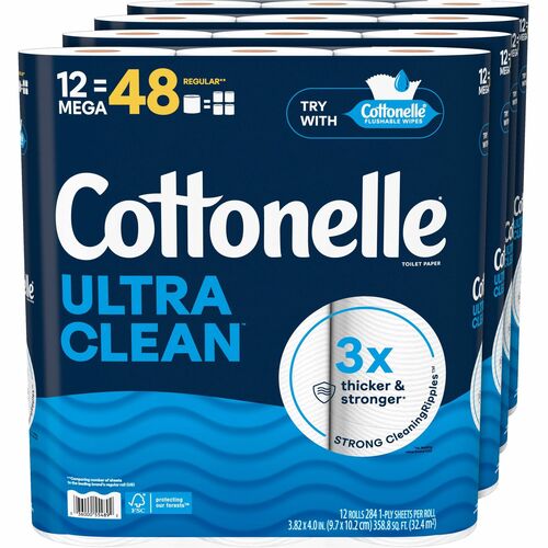 Paper, Toilet, Clean, 12/PK 4/CT