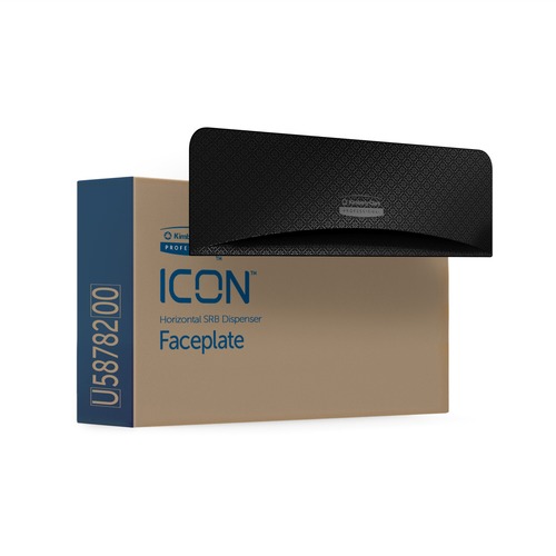 Faceplate, Display, Button, 2 Horizontal, Black