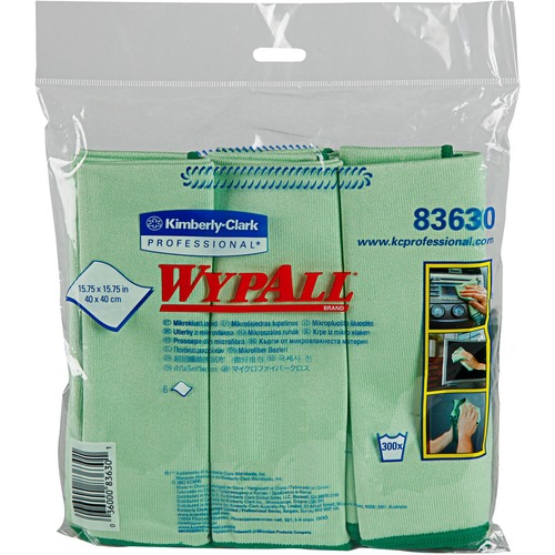 Cloth, Microfiber, Wypall, Green 6/PK