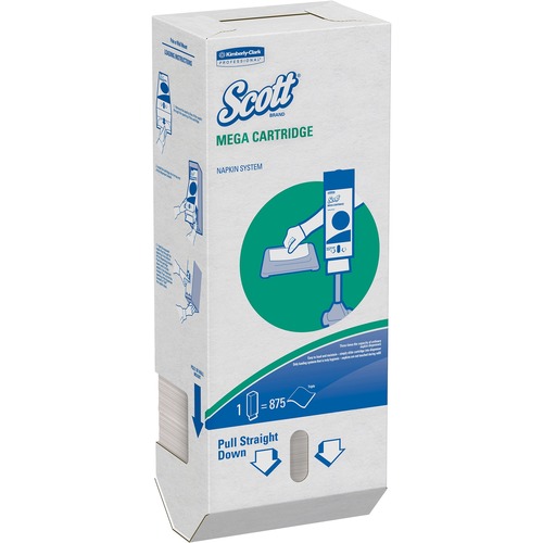 Napkins, Scott, Megacart, White, 875/BX 6/CT
