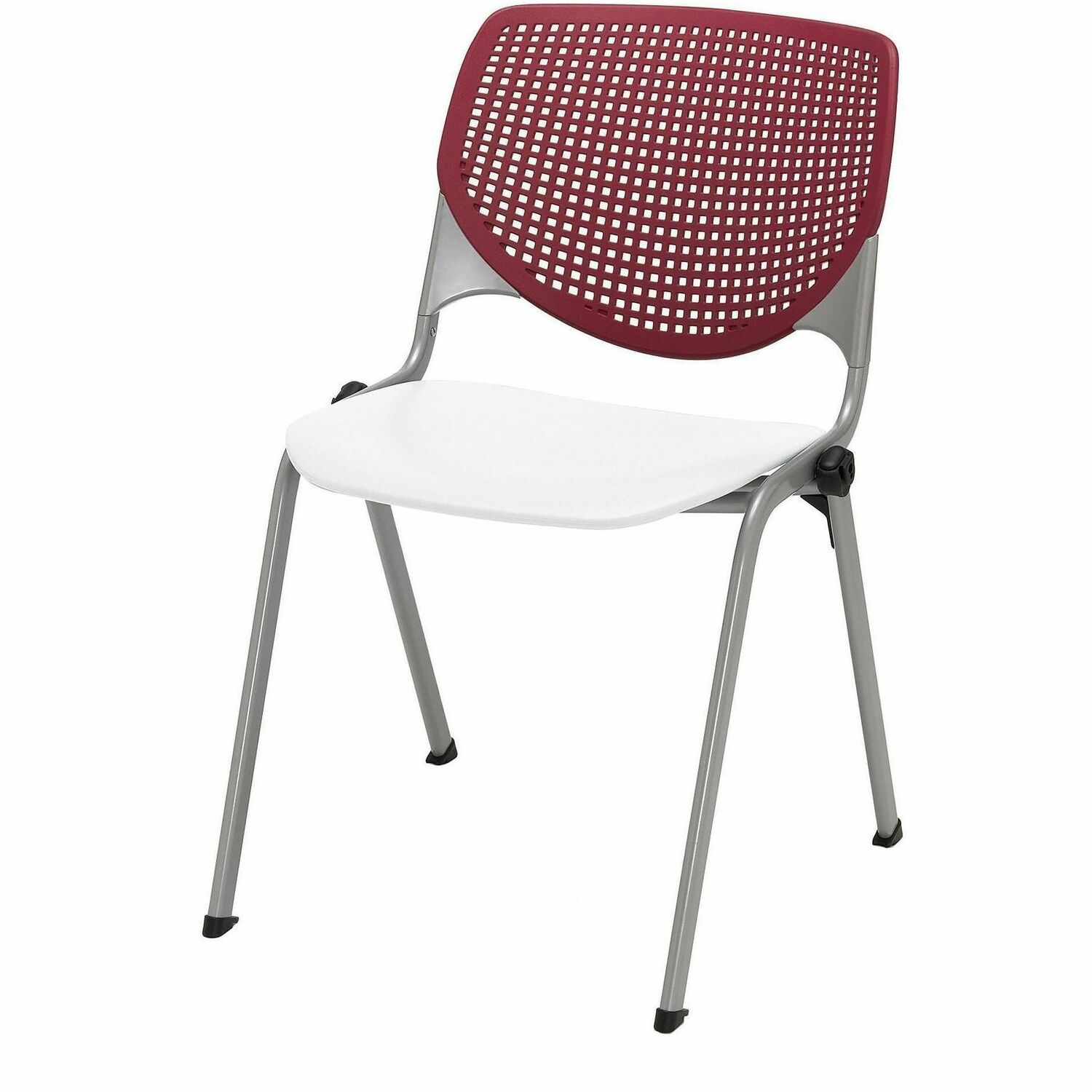 Chair, Kool, Stack, Burgundy, White