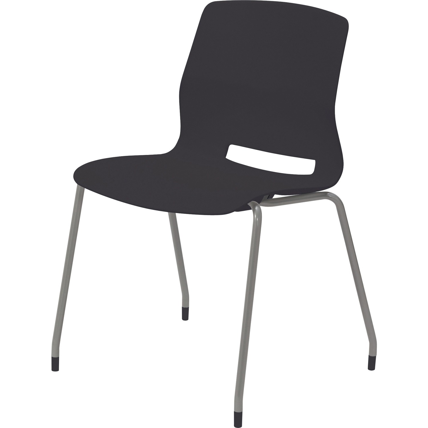 Chair, 4-Leg, Armless, Black