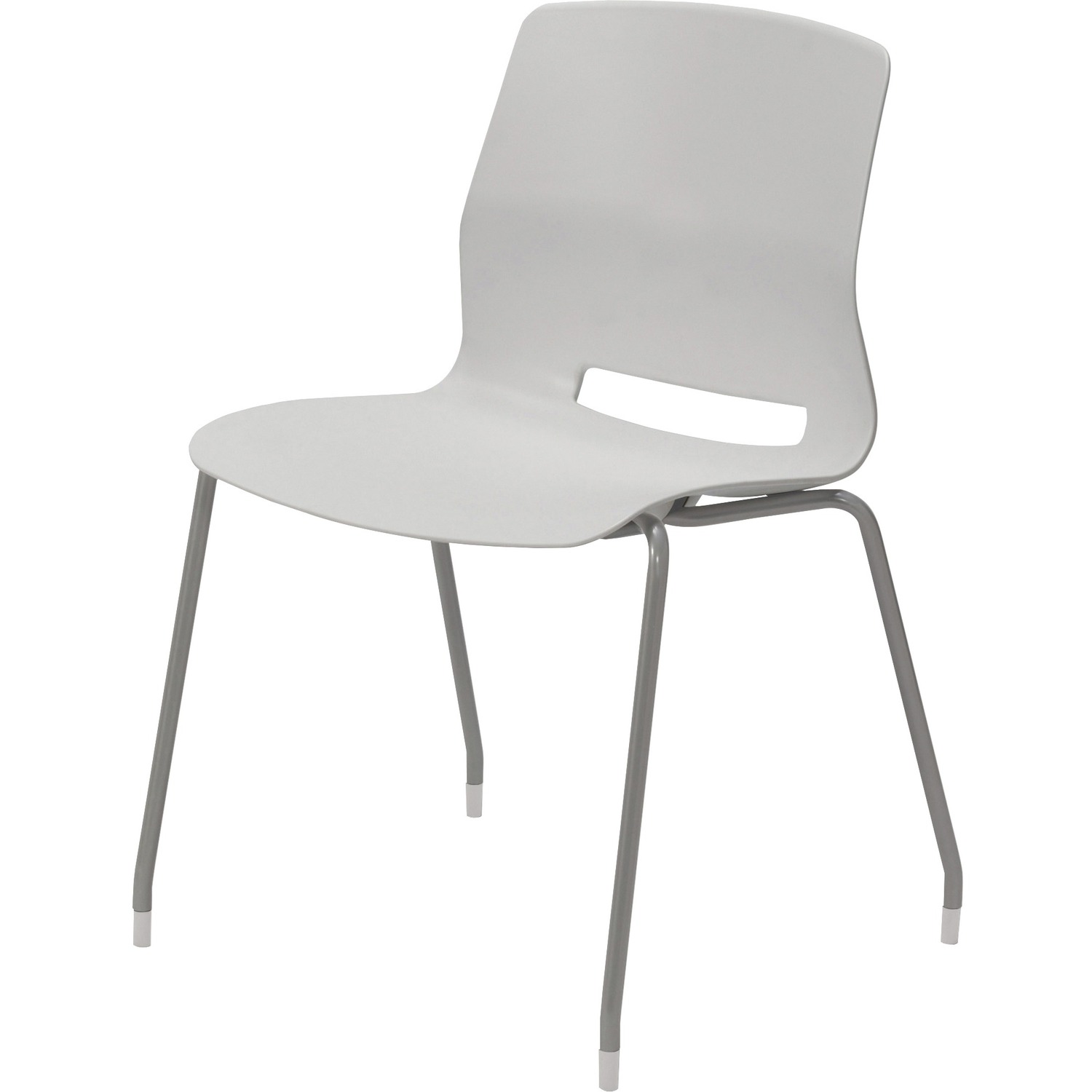 Chair, 4-Leg, Armless, Light Gray