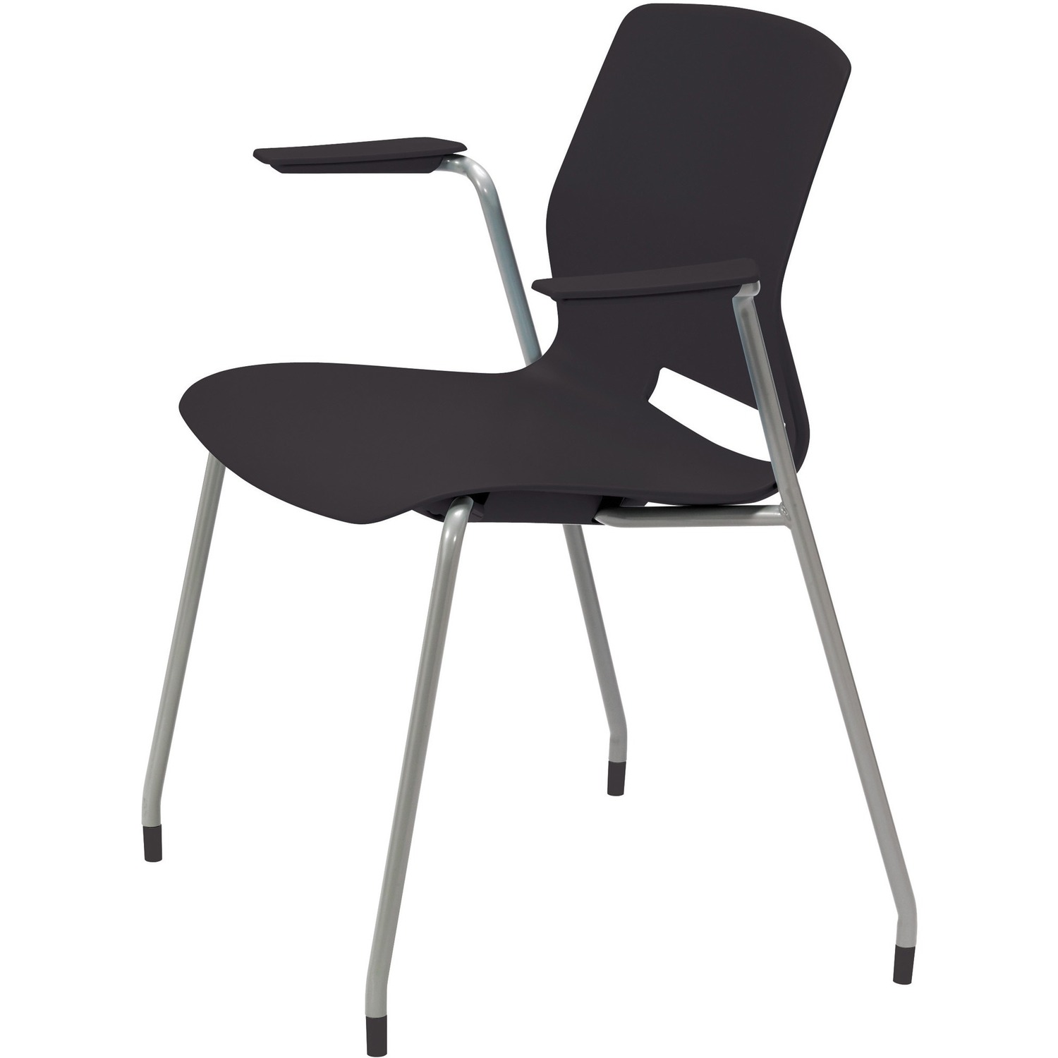 Chair, 4-Leg, With Arm, Black