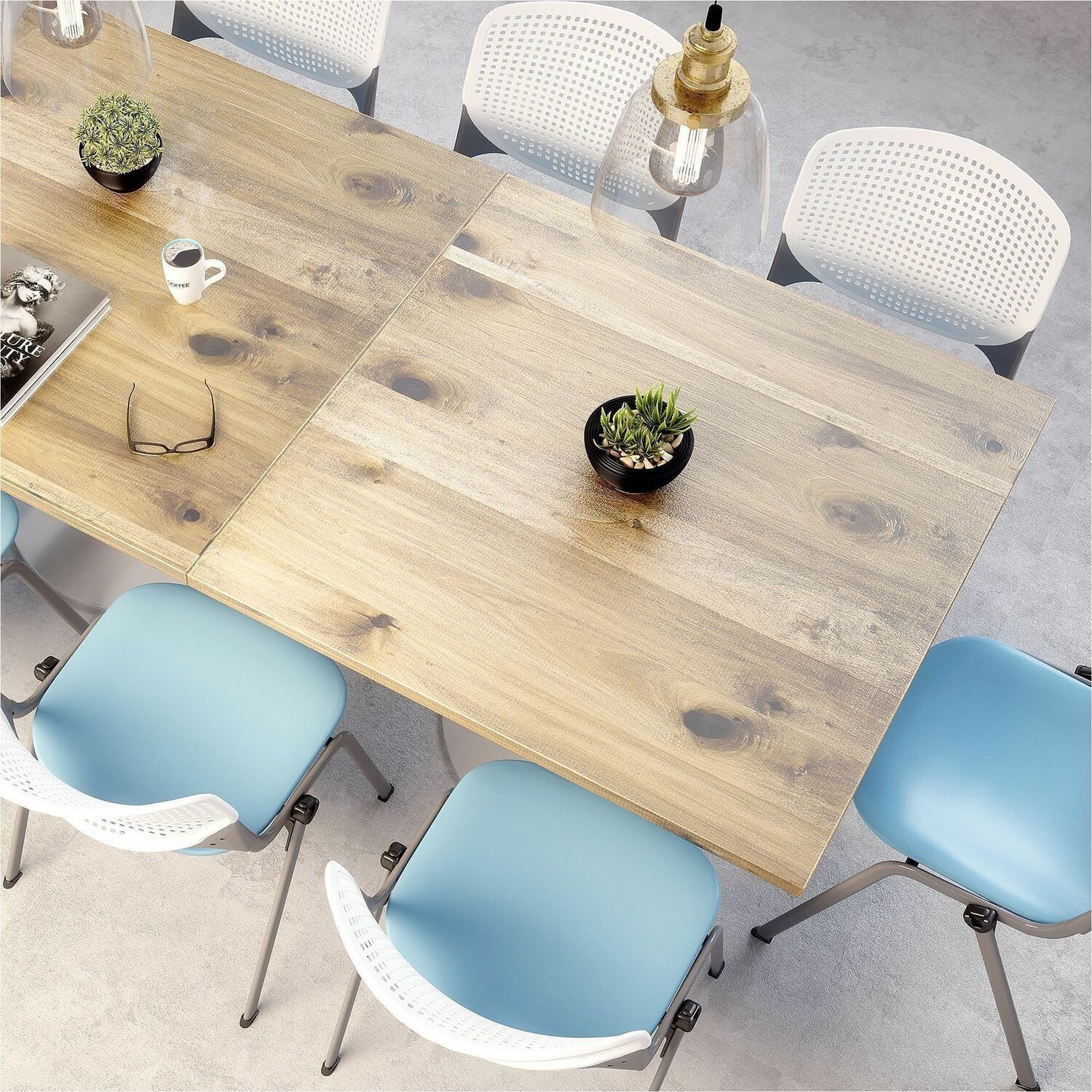 36" Square Wood Table