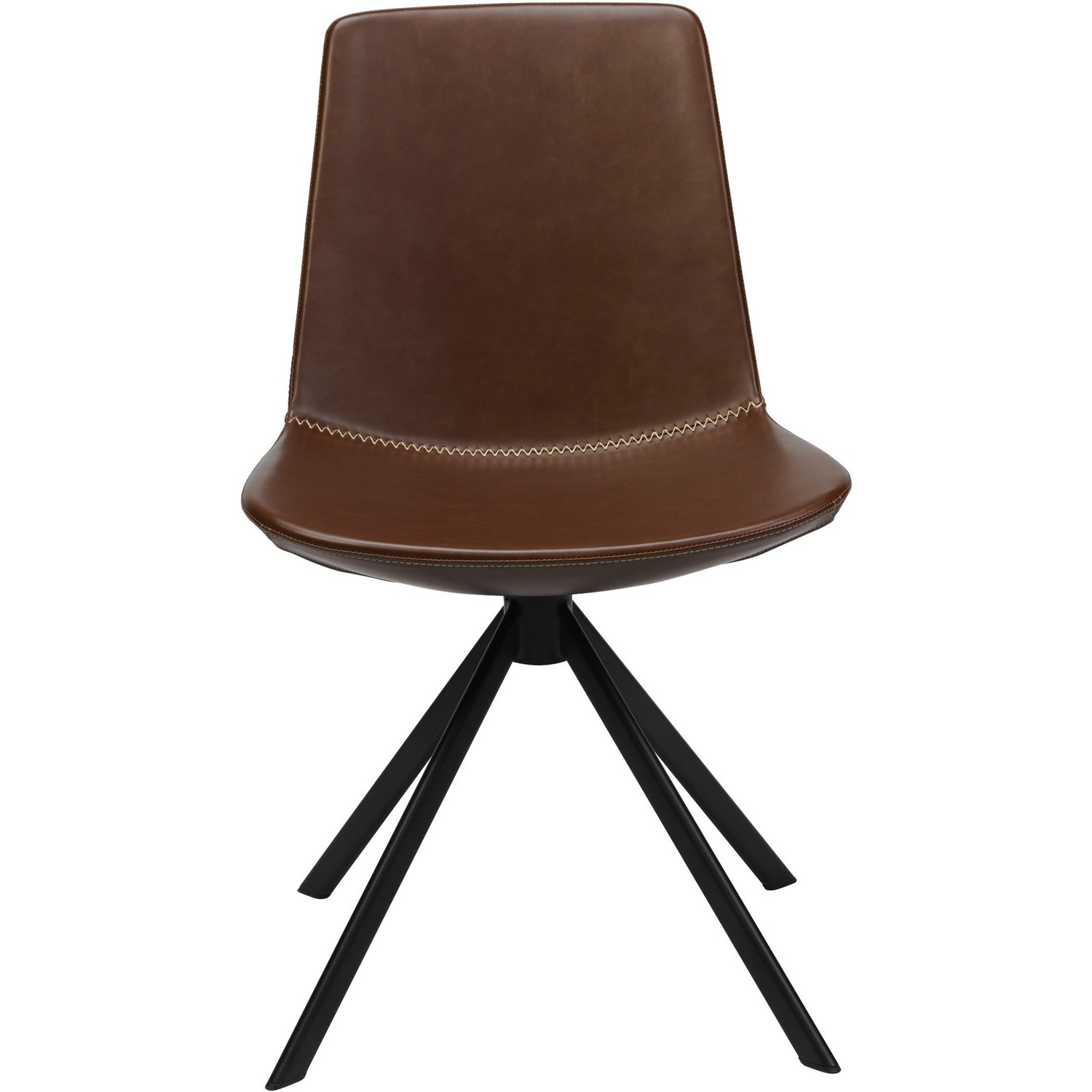 Chair, Swivel, Mid Century, Dark Brown