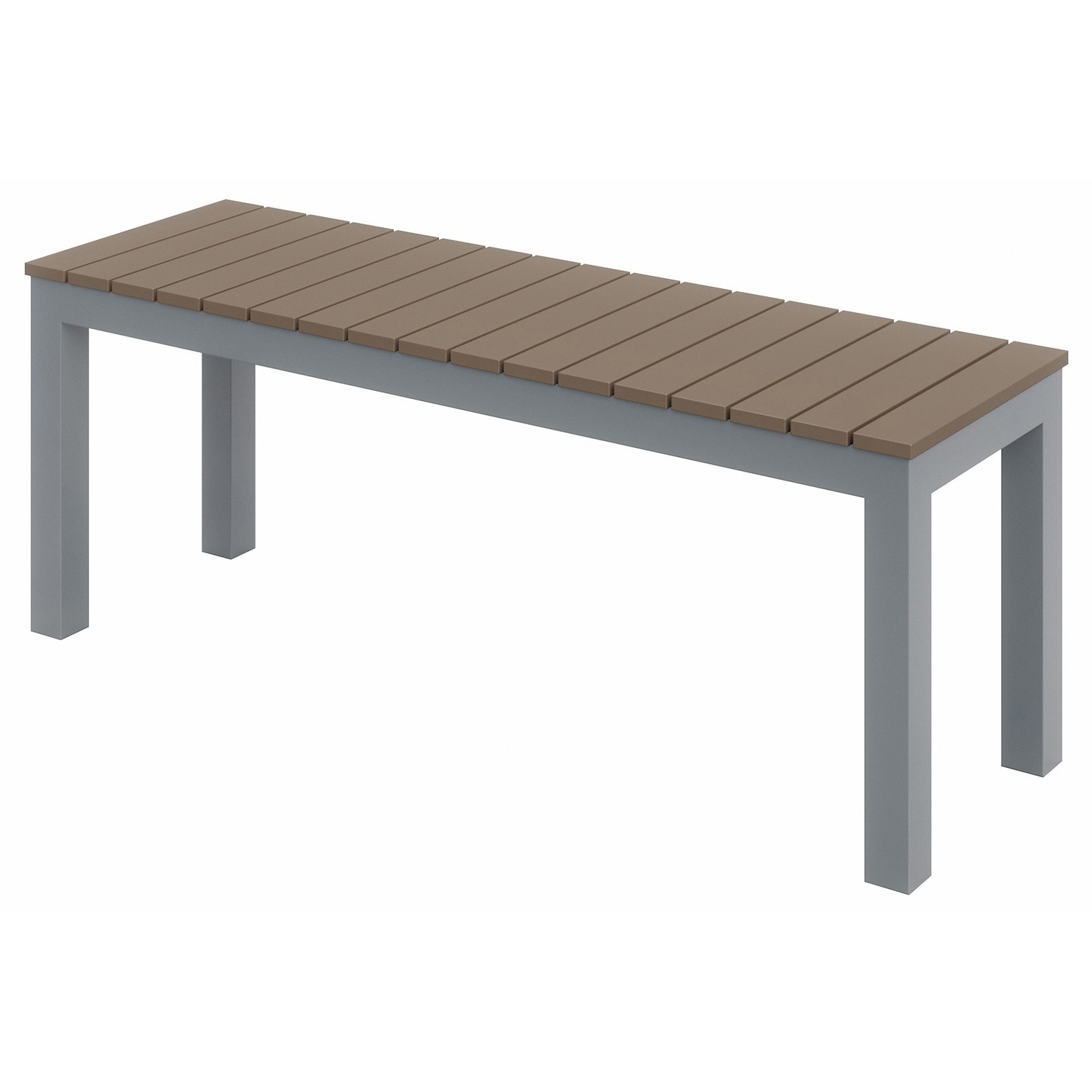 Bench, Outdoor, Silver, Mocha