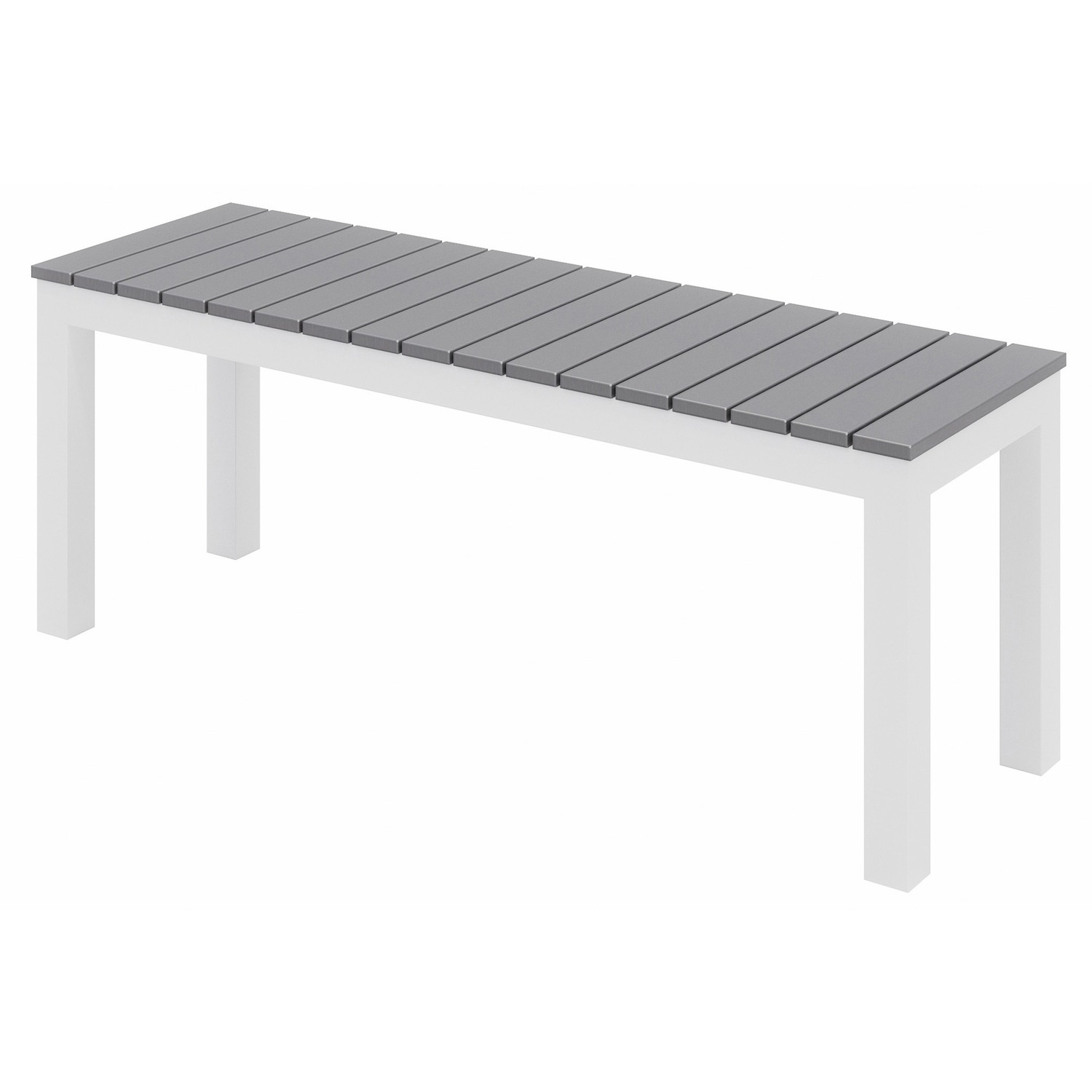 Bench, Outdoor, White, Gray