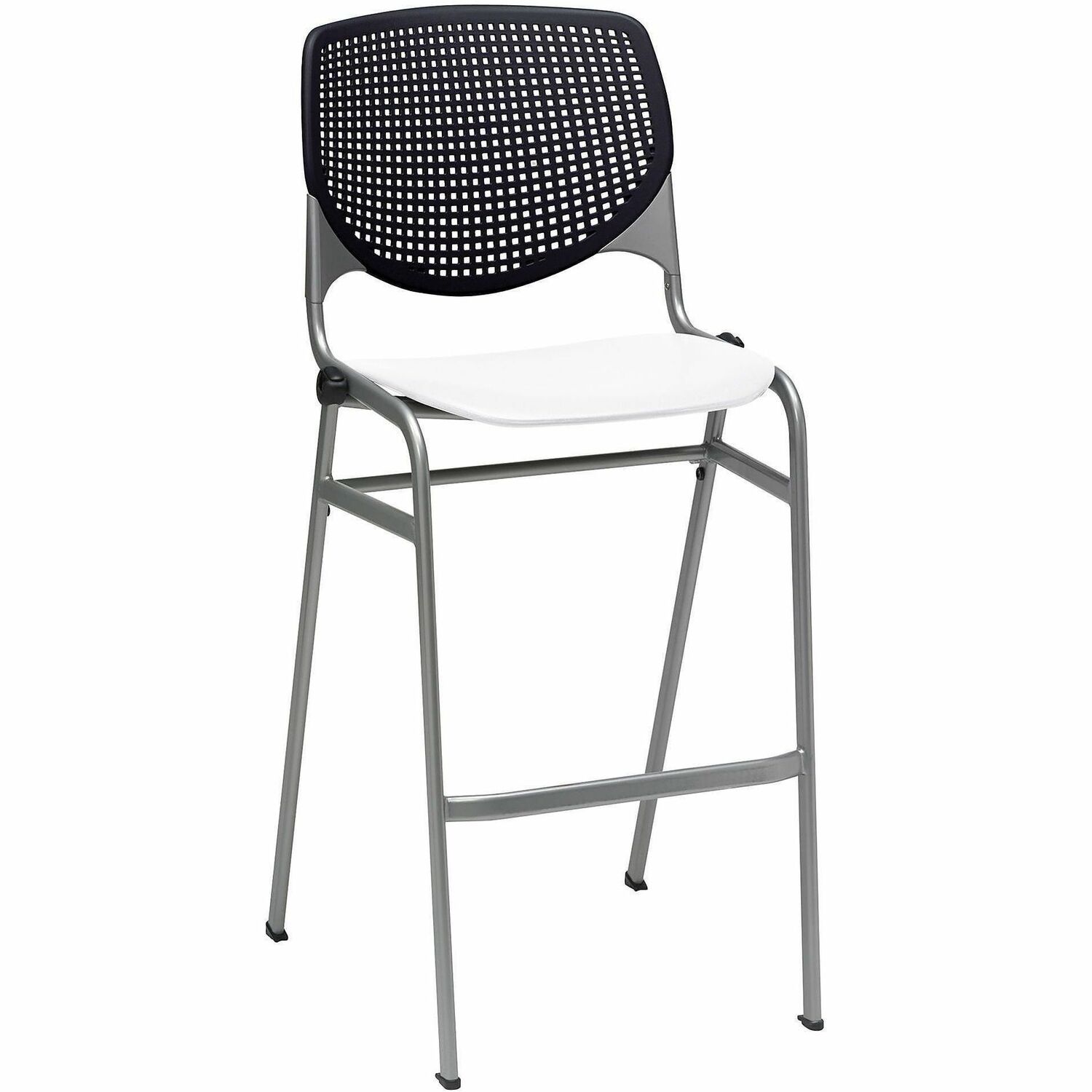 Barstool, Stack, Black, White