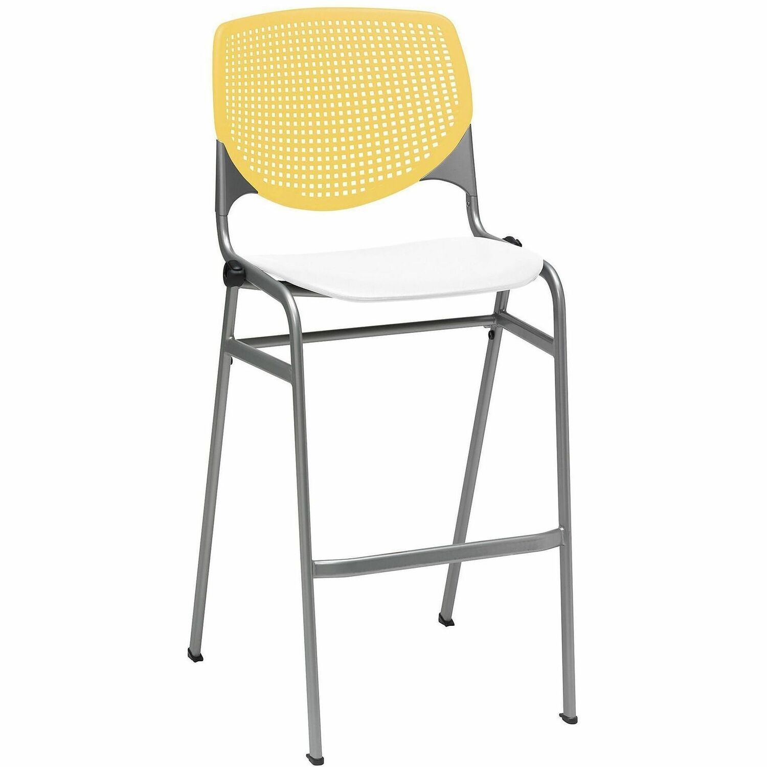 Barstool, Stck, Yellow, White