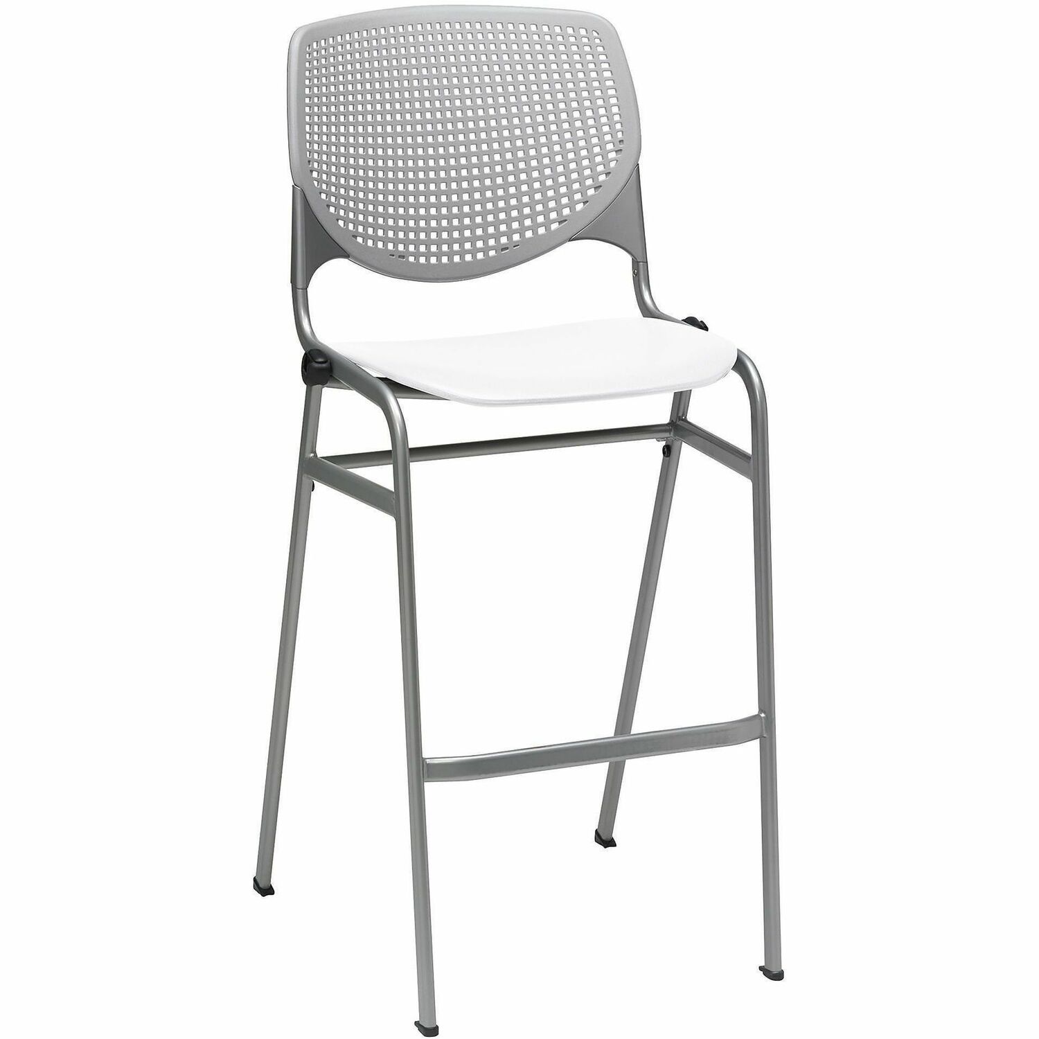 Barstool, Stack, Light Gray, White