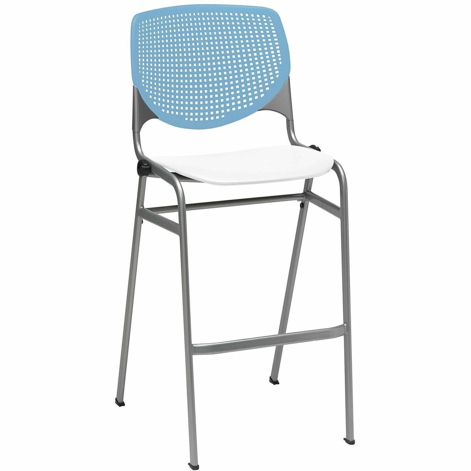 Barstool, Stack, Skyblue, White