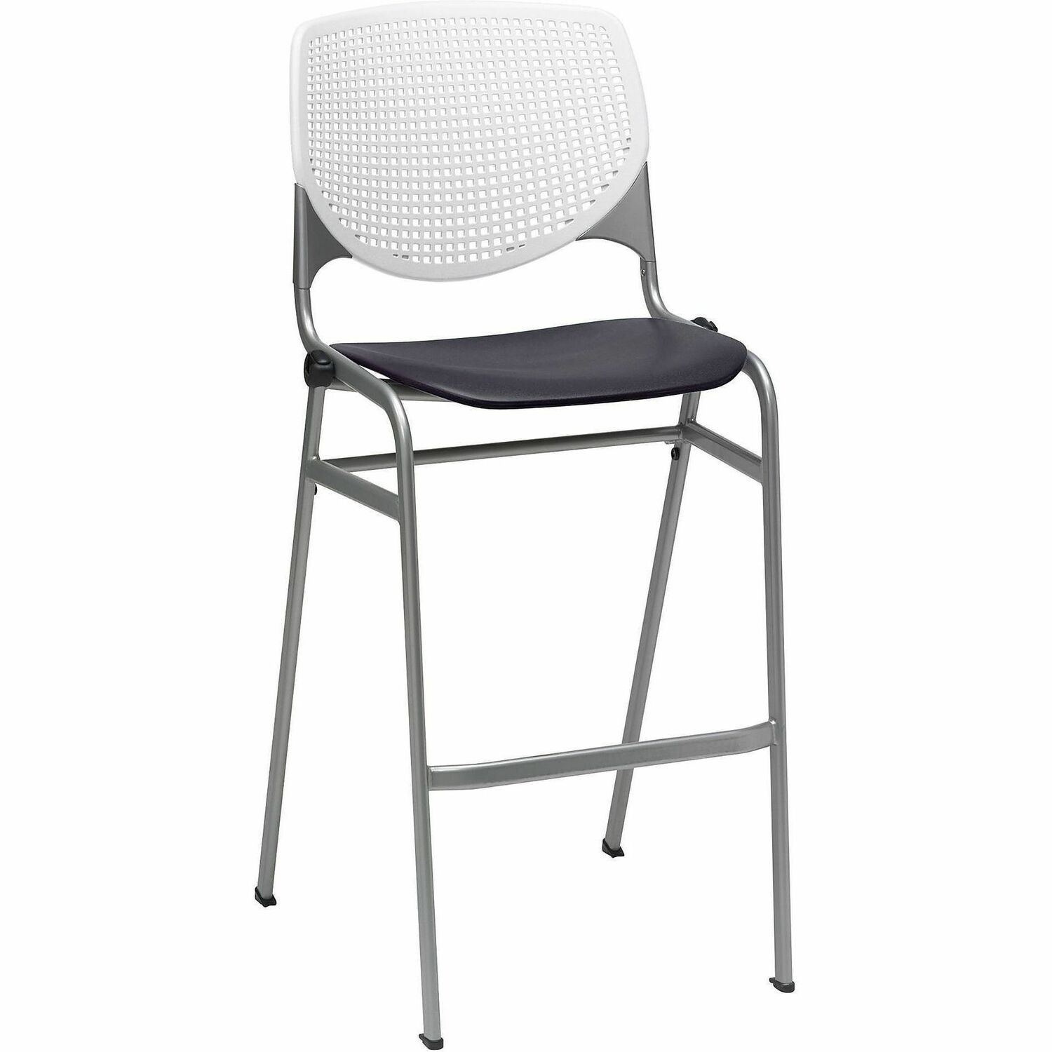Barstool, Stack, White, Black