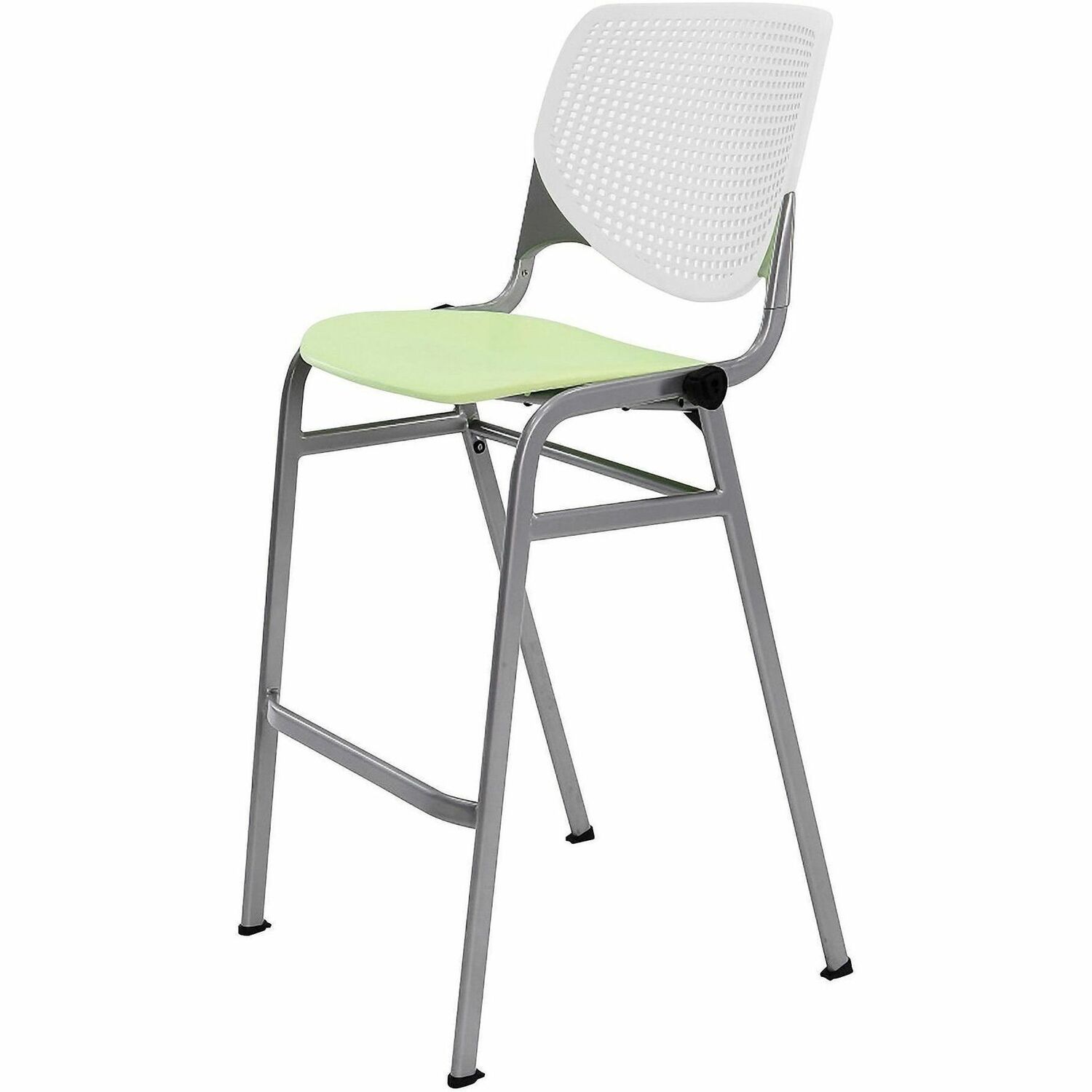 Barstool, Stack, White, Light Mag Green