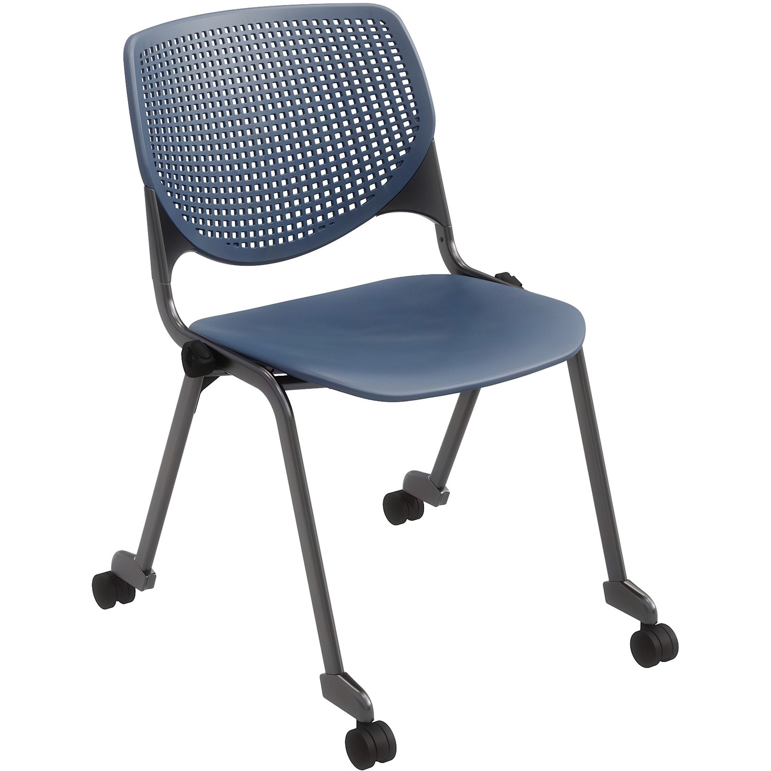 Chair, Casters, Stk, Navy