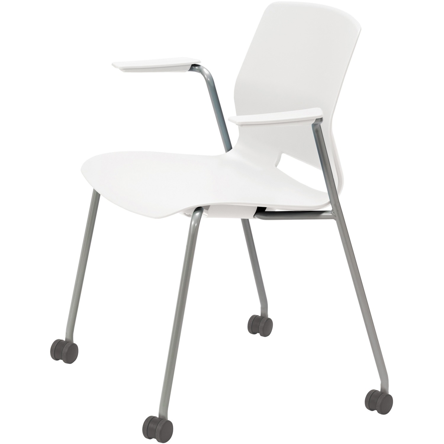 Chair, 4-Leg, Arms & Casters, We