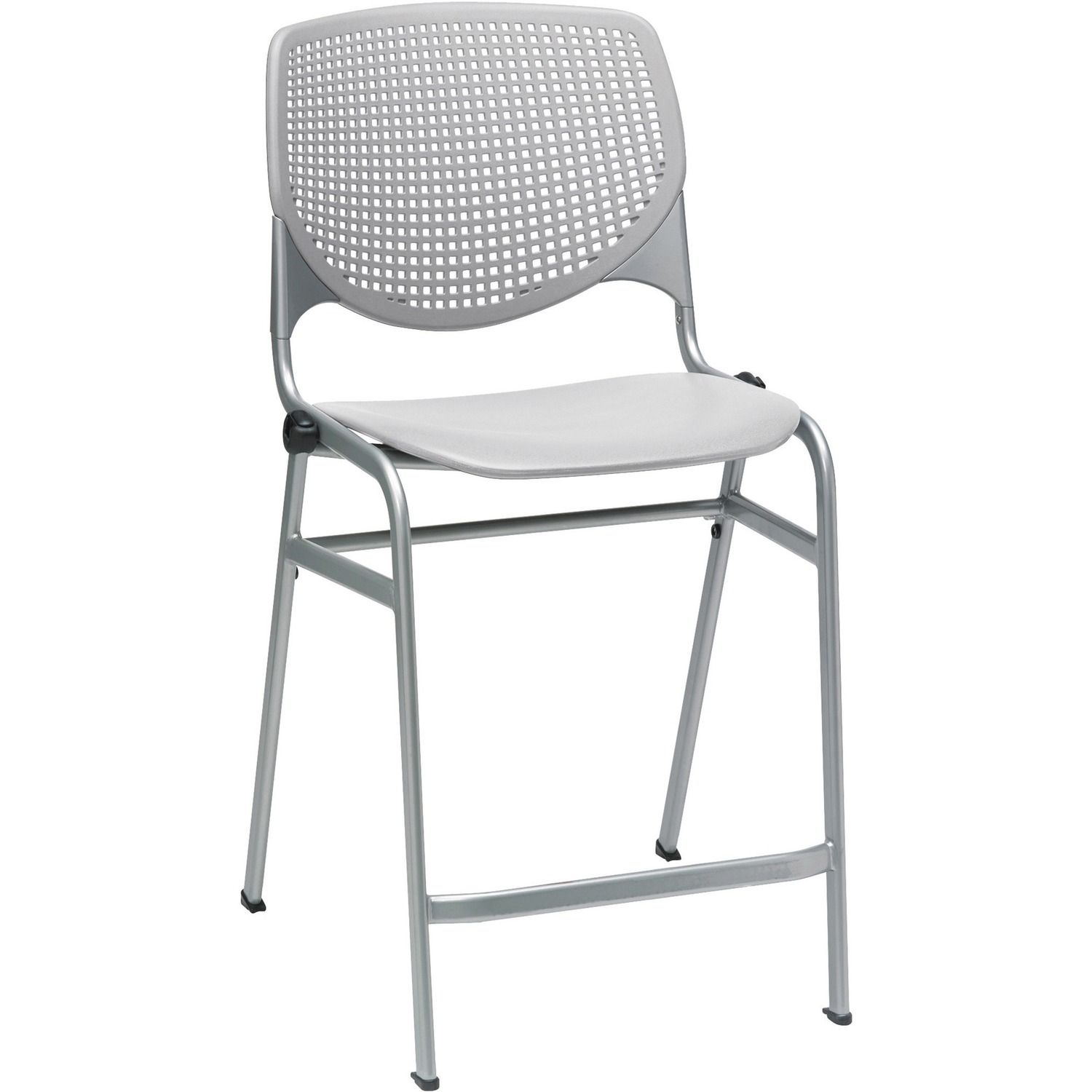 Stool, Counter Height, Poly, Light Gray