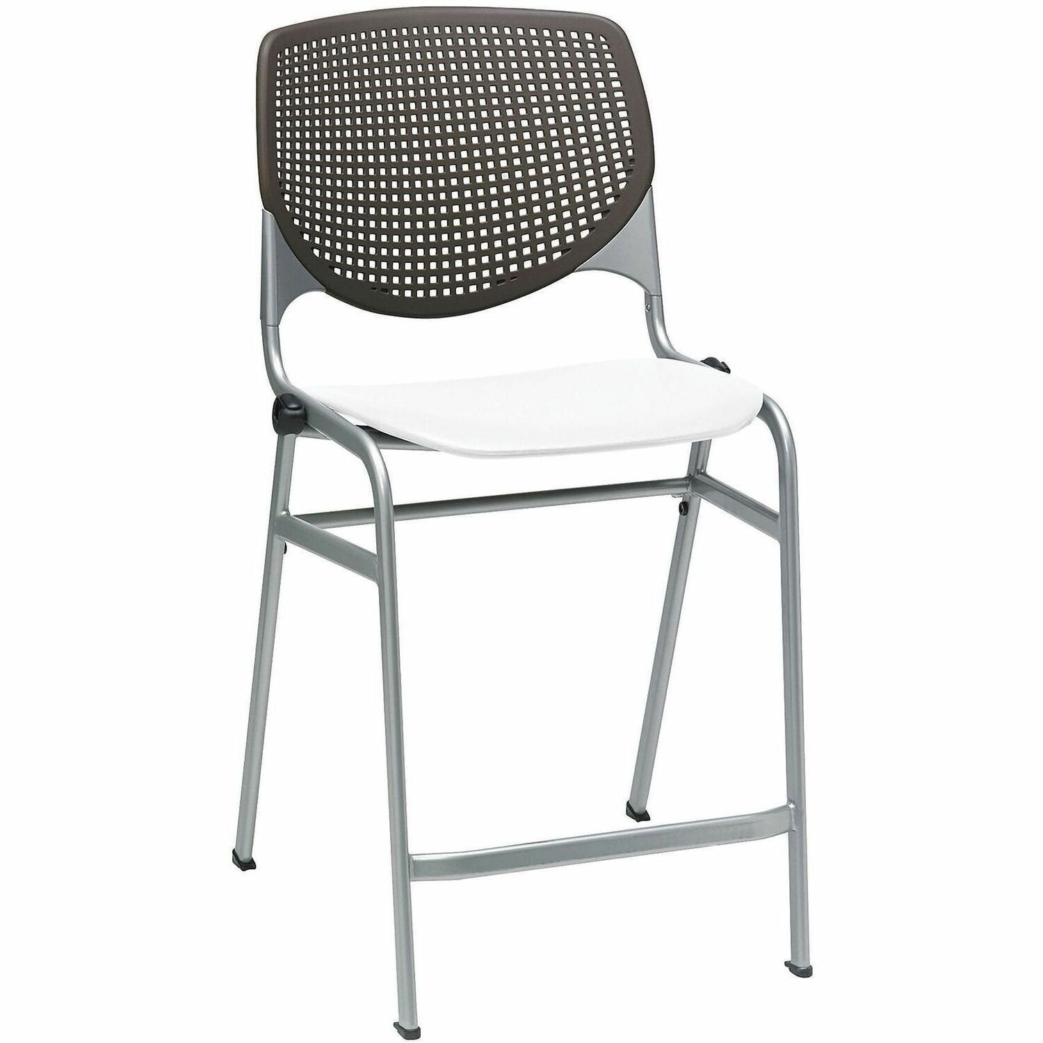 Stool, Counter, Brownstone, White