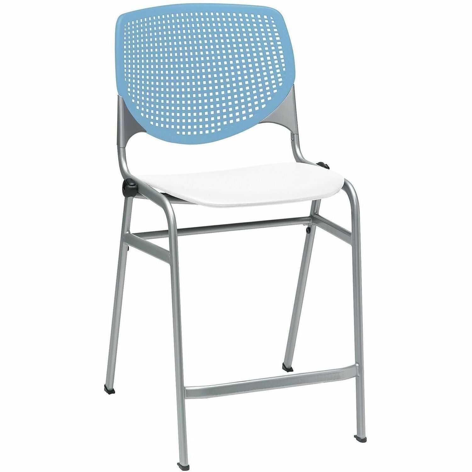 Stool, Counter, Sky Blue, White