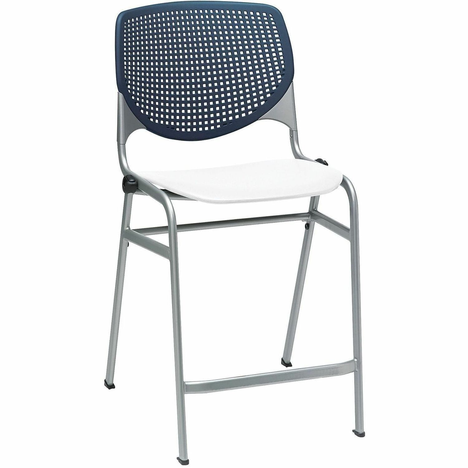 Stool, Counter, Navy, White