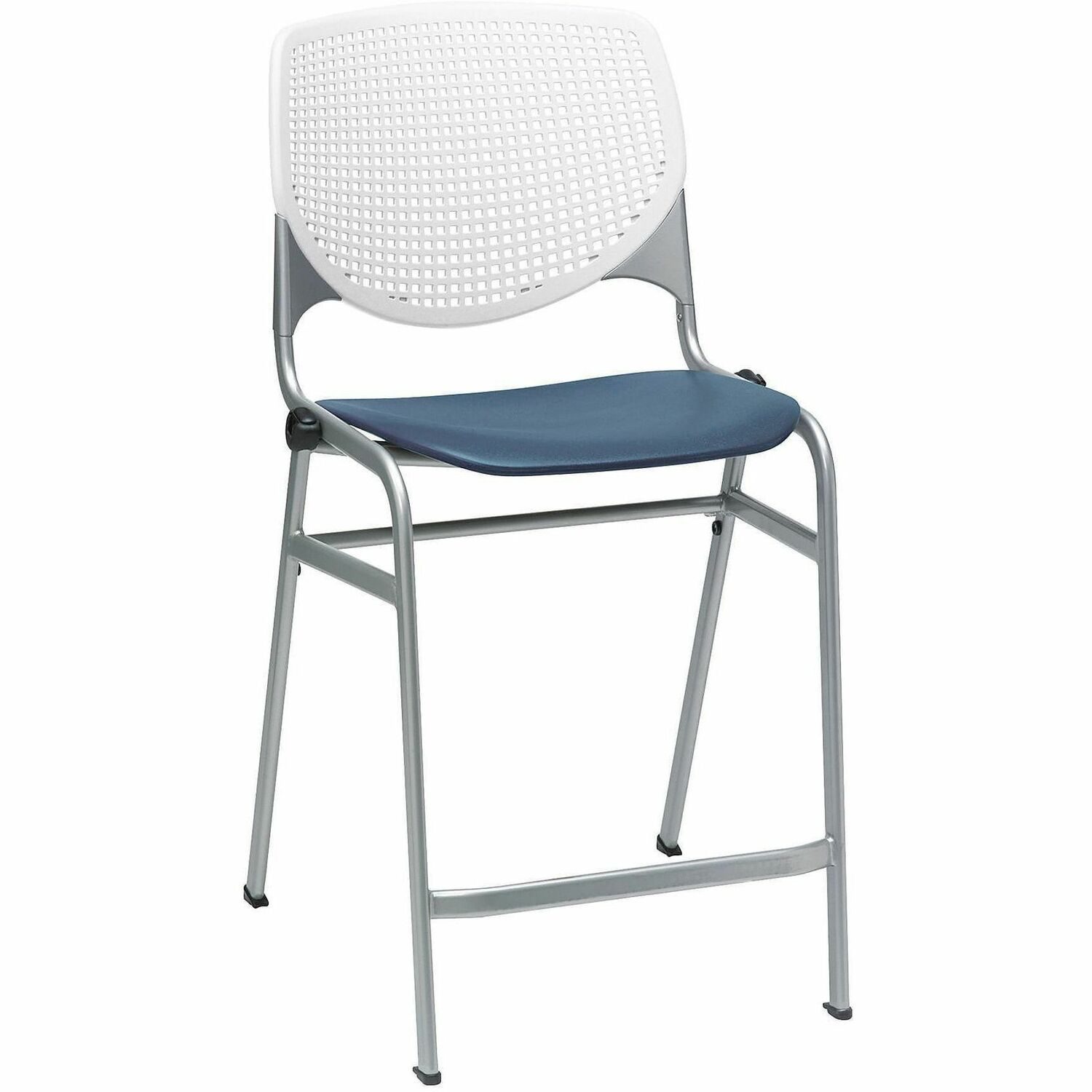 Stool, Counter, White, Navy