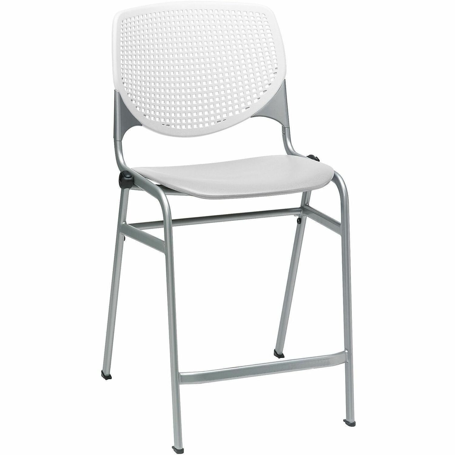 Stool, Counter, White, Light Gray
