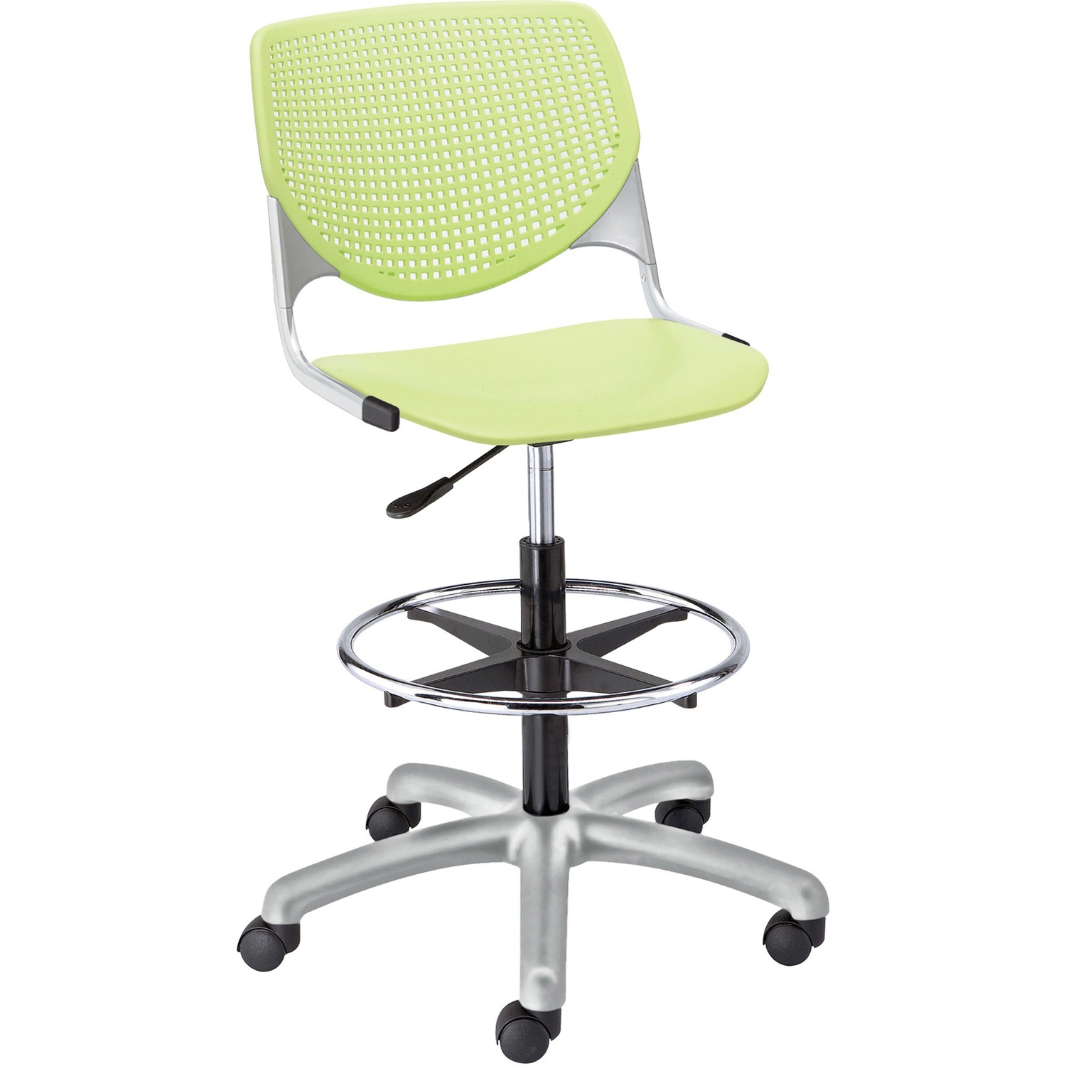 Poly Adjust Stool Perf Back