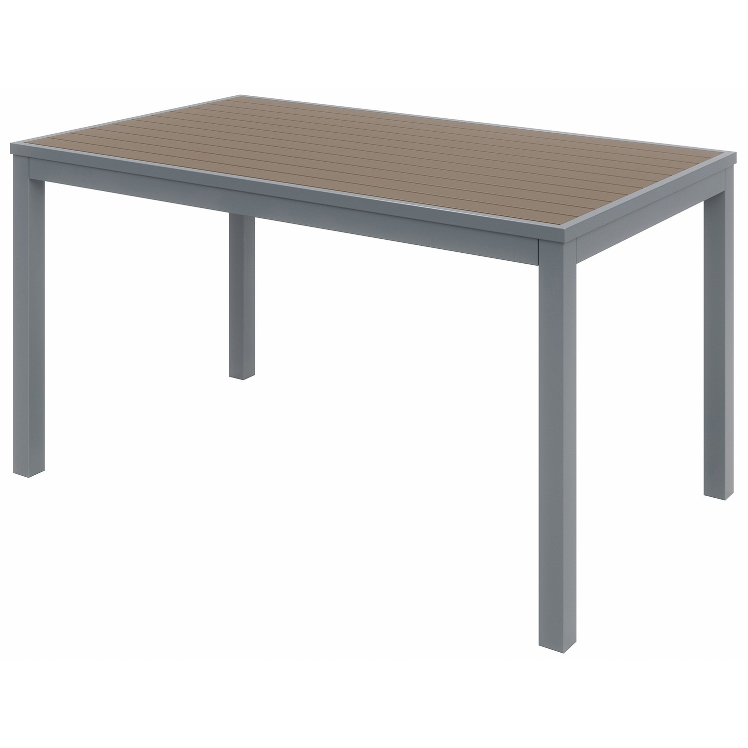 Table, Patio, Rectangular, Silver, Mocha